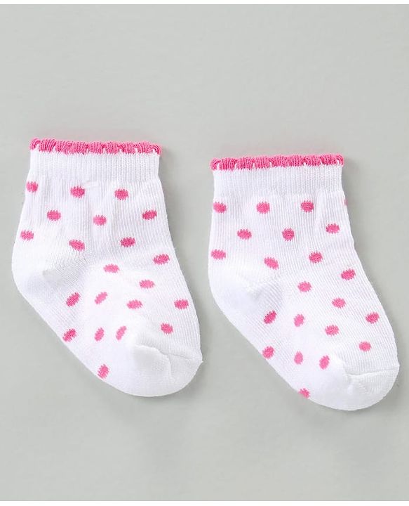 Cute Walk by Babyhug Cotton Blend Ankle Length Anti Bacterial Socks Kitty Design Pack of 3 - Pink Blue