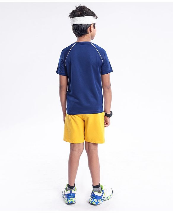 Pine Active Skin Friendly & Breathable Half Sleeves T-Shirt Text Print - Multicolor