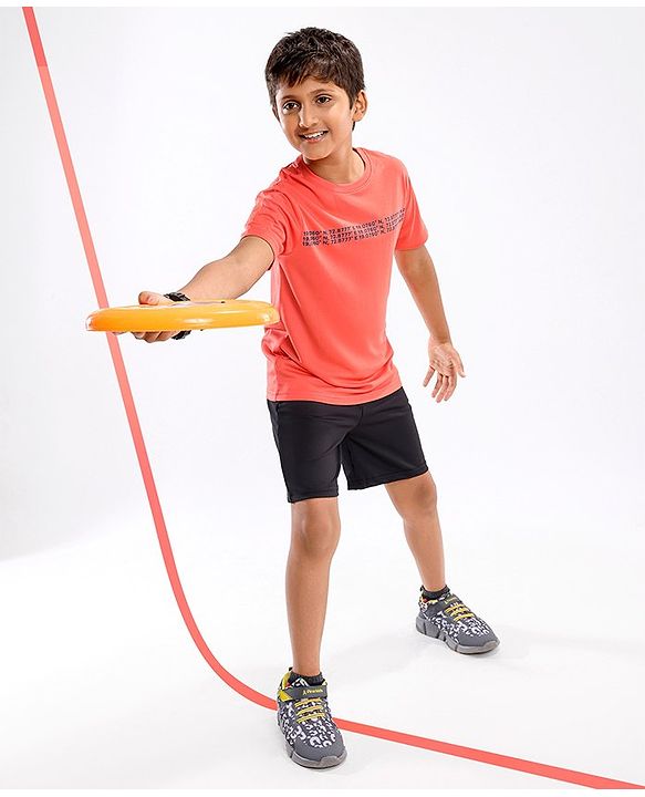 Pine Active Half Sleeves HD Print T-shirt - Red
