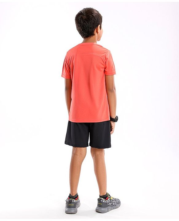 Pine Active Half Sleeves HD Print T-shirt - Red