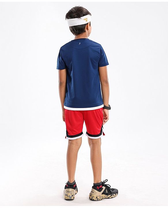 Pine Active Skin Friendly & Breathable Half Sleeves Sports Tee HD Print - Multicolor