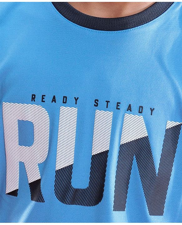 Pine Active Skin Friendly & Breathable Sleeveless Sportswear T-Shirt - Blue
