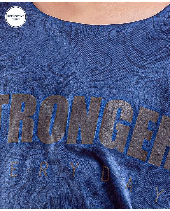 Pine Active Skin Friendly & Breathable Sleeveless Sports T-Shirt Text Print - Multicolor