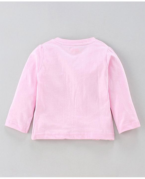 Babyhug Full Sleeves Night Suit Bunny Print - Light Pink White