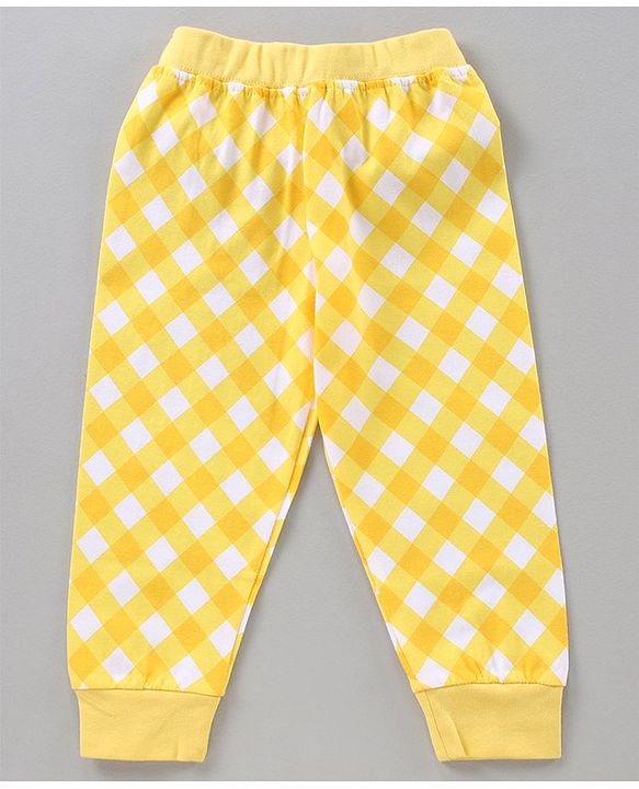 Babyhug Short Sleeves Night Suit Pineapple Print - White Yellow