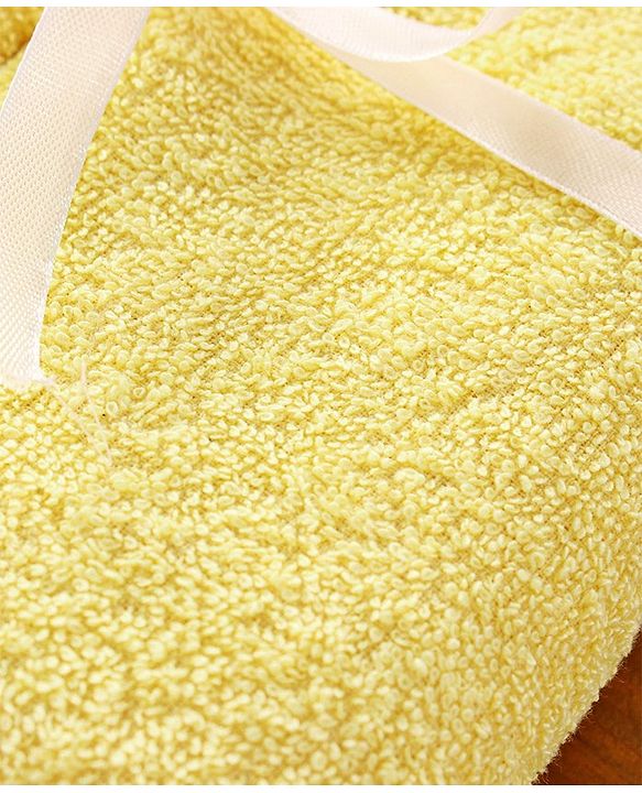 Babyhug Cotton Lion Hooded Towel - Yellow