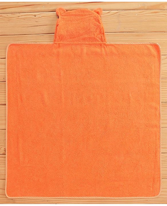 Babyhug Hooded Towel Tiger Graphic - Orange