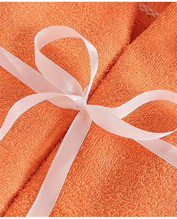 Babyhug Hooded Towel Tiger Graphic - Orange
