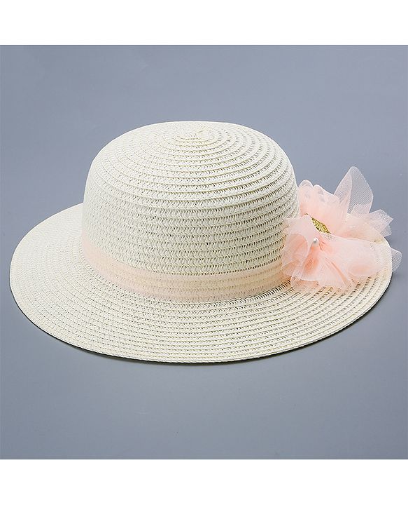 Pine Kids Straw HPine Kids Straw Hat With Bow - White White Free Size Girl