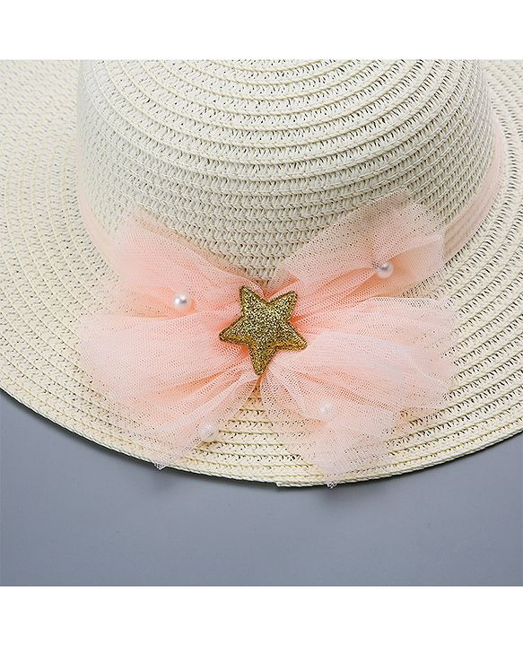 Pine Kids Straw HPine Kids Straw Hat With Bow - White White Free Size Girl