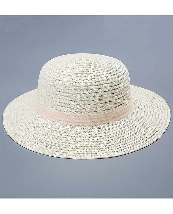 Pine Kids Straw HPine Kids Straw Hat With Bow - White White Free Size Girl