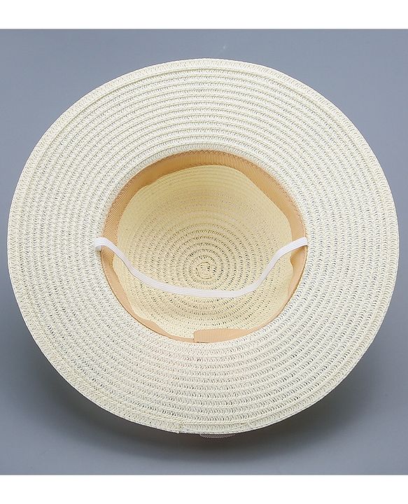 Pine Kids Straw HPine Kids Straw Hat With Bow - White White Free Size Girl