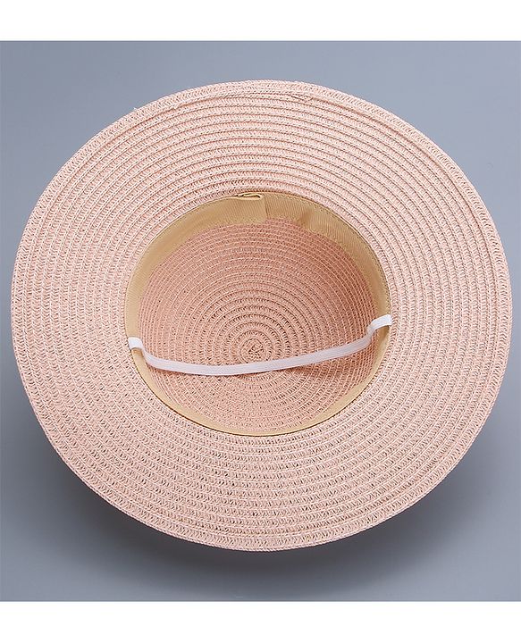 Pine Kids Straw Hat With Bow - Pink