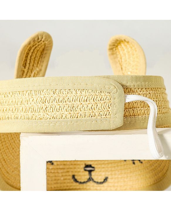 Babyhug Face Design Straw Hat - Beige