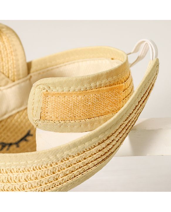 Babyhug Face Design Straw Hat - Beige