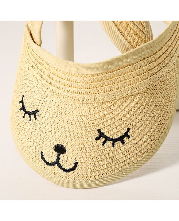 Babyhug Face Design Straw Hat - Beige