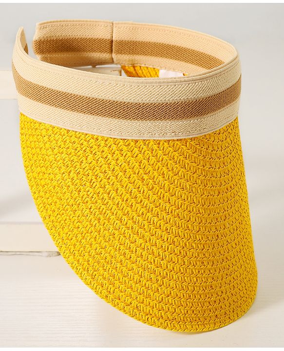 Babyhug Grapes Embroidered Straw Hat - Yellow