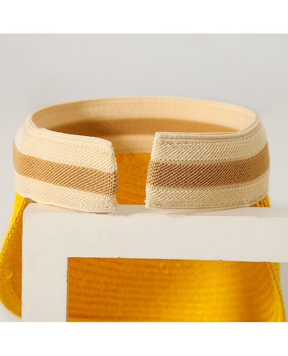 Babyhug Grapes Embroidered Straw Hat - Yellow