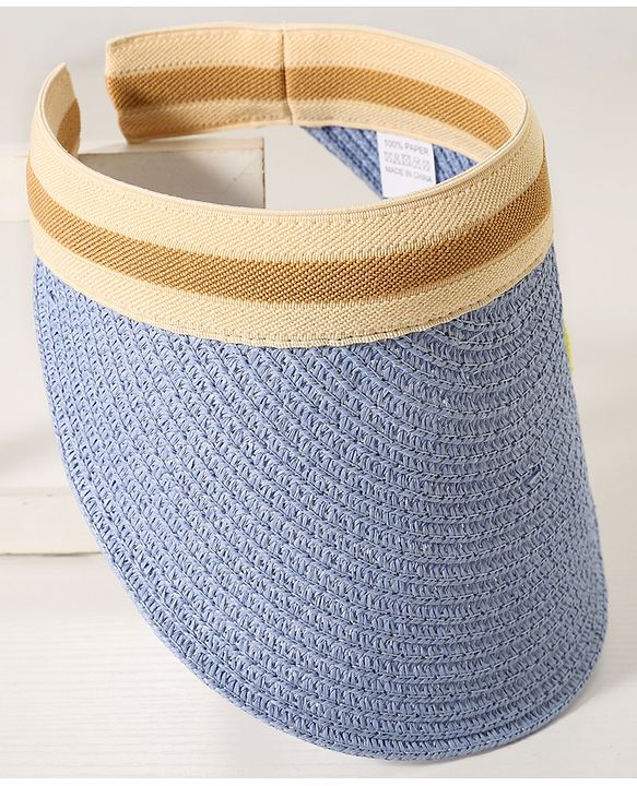 Babyhug Mango Embroidered Straw Hat - Blue