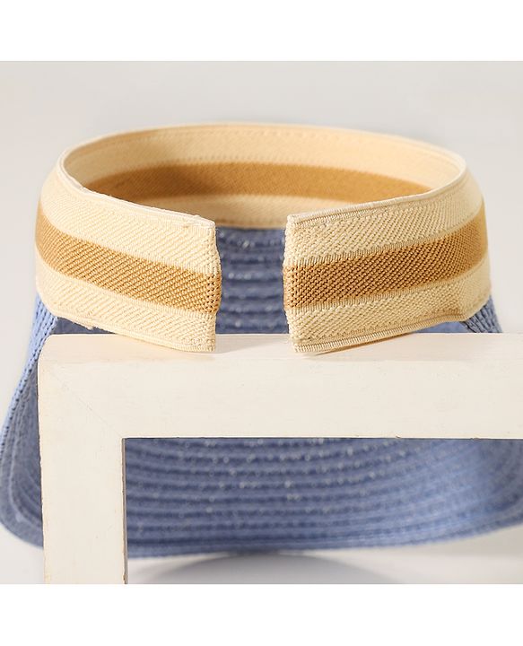 Babyhug Mango Embroidered Straw Hat - Blue