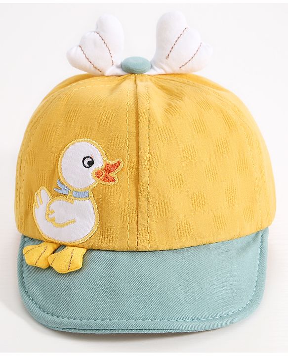 Babyhug Duck Embroided Baseball Cap - Yellow