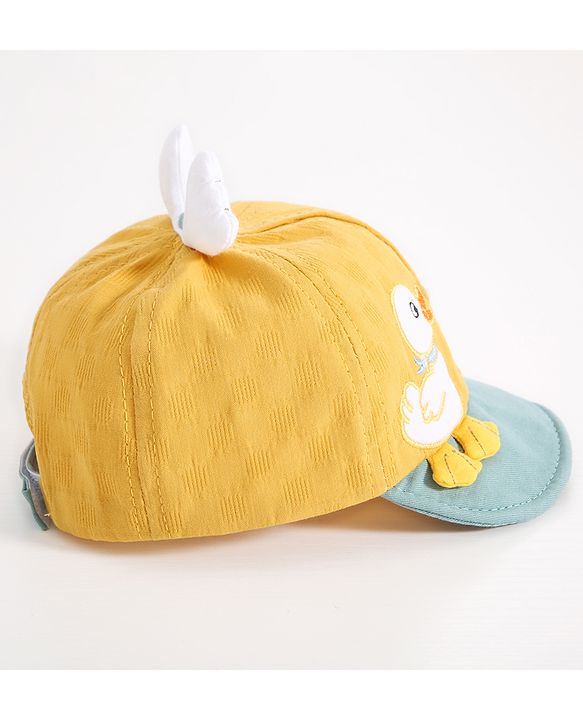 Babyhug Duck Embroided Baseball Cap - Yellow