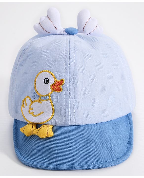 Babyhug Duck Embroided Baseball Cap - Blue