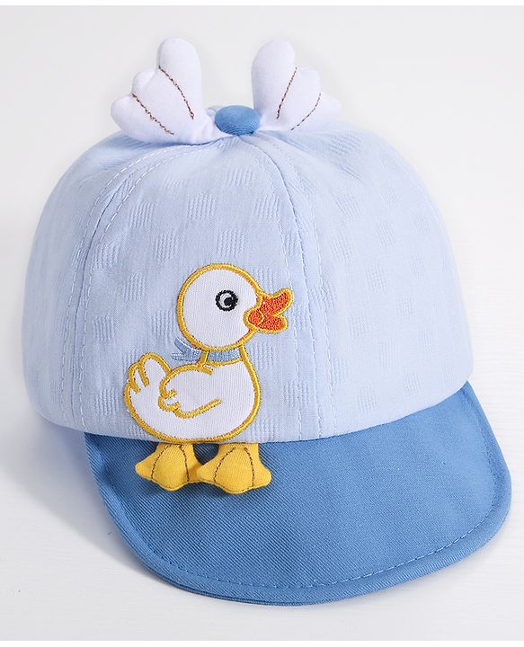 Babyhug Duck Embroided Baseball Cap - Blue