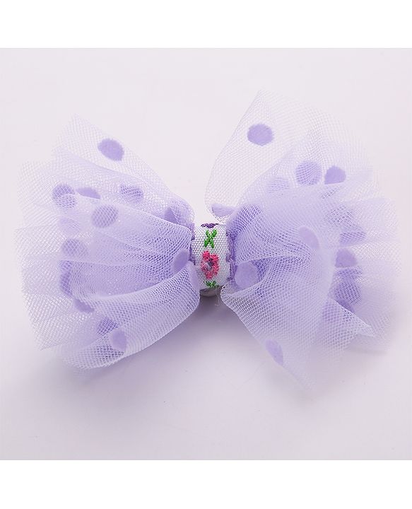 Babyhug Free Size Hair Accessories Combo with Stone & Pearl Applique - Purple