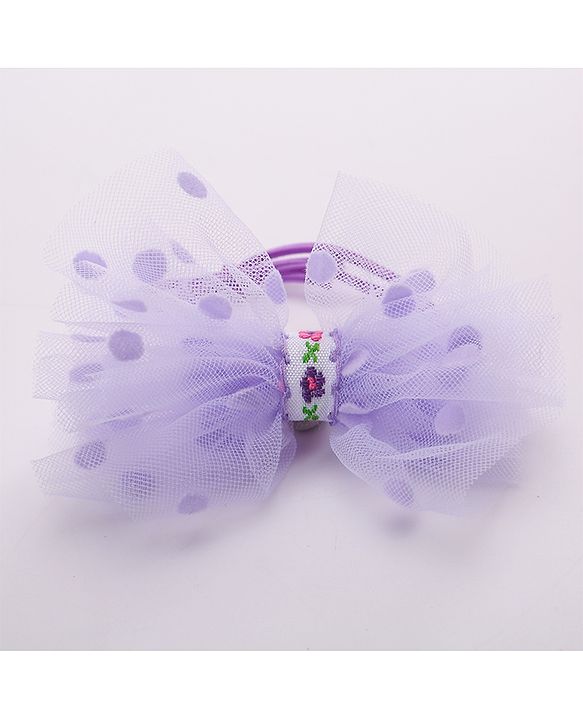 Babyhug Free Size Hair Accessories Combo with Stone & Pearl Applique - Purple