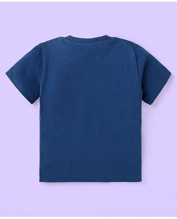 Babyhug Half Sleeves Tees Pack of 3 - Light & Dark Blue Multicolour