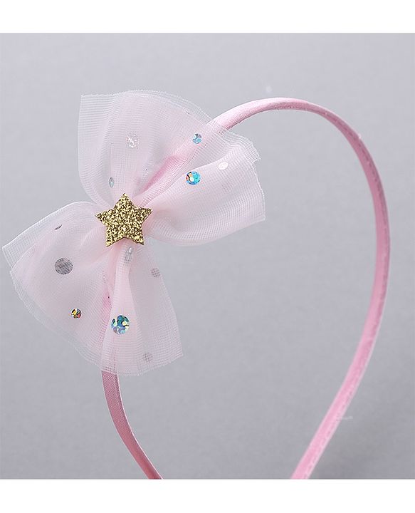 Babyhug Free Size Bow Applique Hair Accessories Set of 3 - Pink