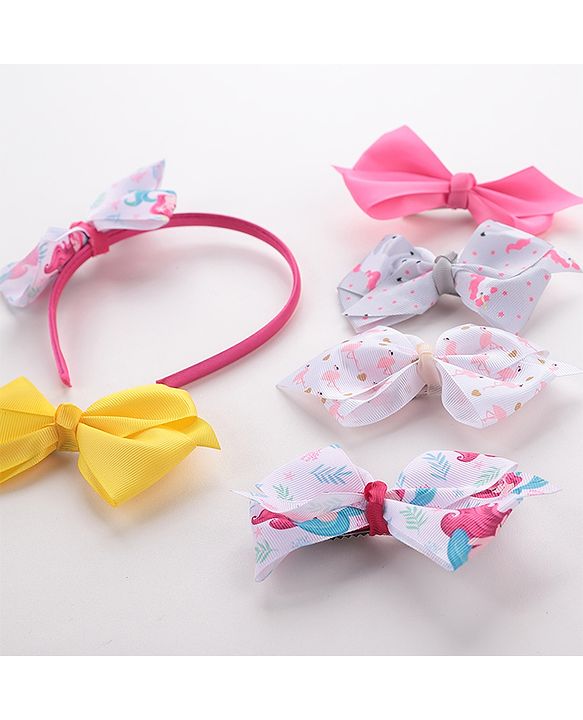 Babyhug Free Size Hair Accessories Set of 6 - Multioclour