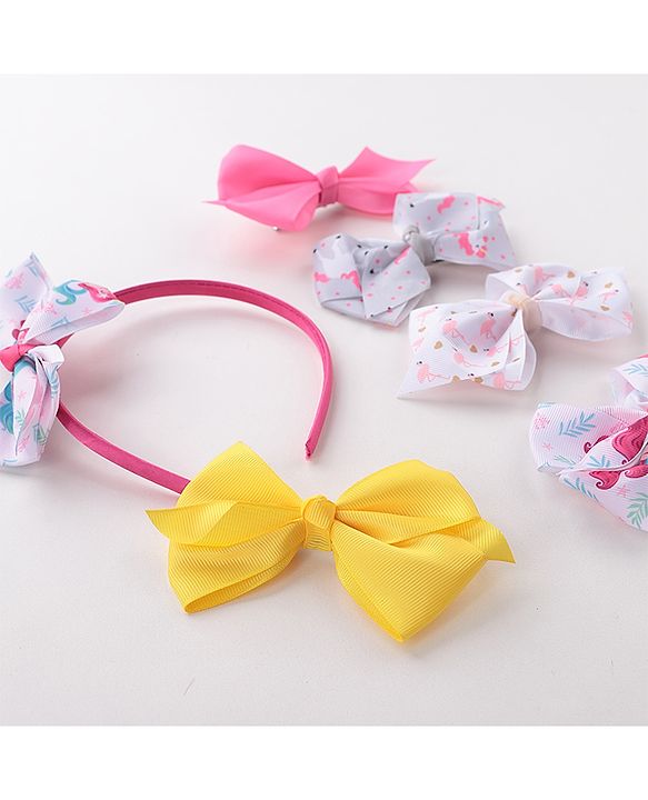 Babyhug Free Size Hair Accessories Set of 6 - Multioclour