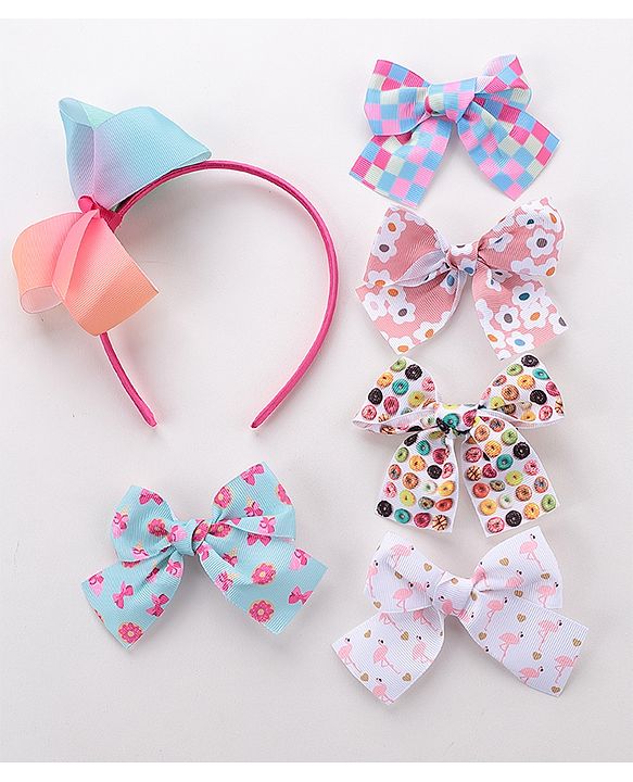 Babyhug Free Size Hair Accessories Set of 6 - Multioclour
