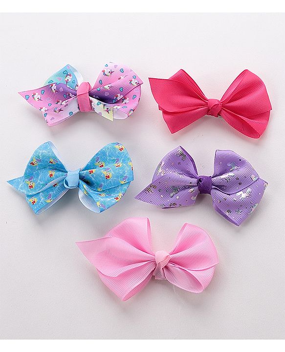 Babyhug Free Size Hair Accessories Set of 6 - Multioclour