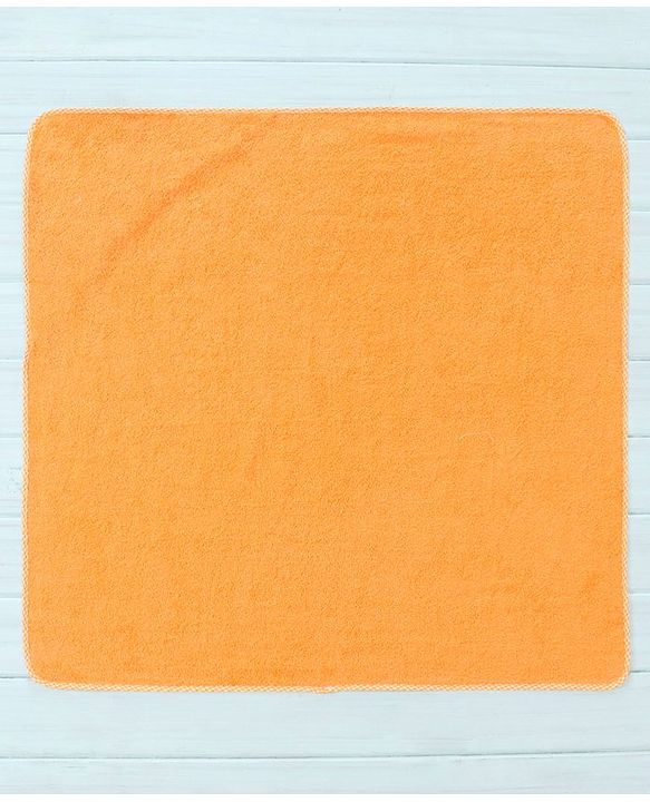 Babyhug Cotton Hooded Towel Fox Patch - Orange
