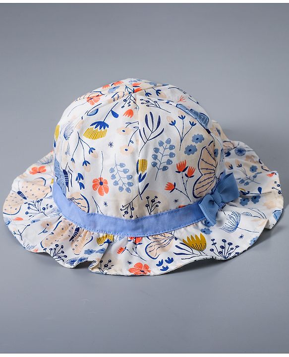 Babyhug Bucket Hats Free Size - White