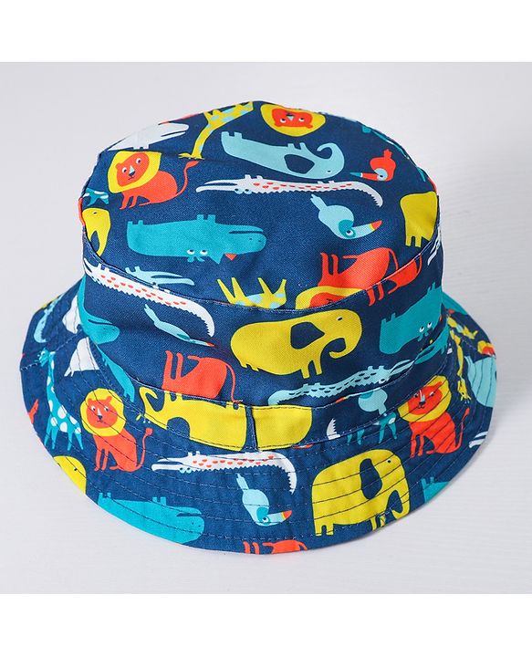 Babyhug Animal Printed Bucket Hat - Blue