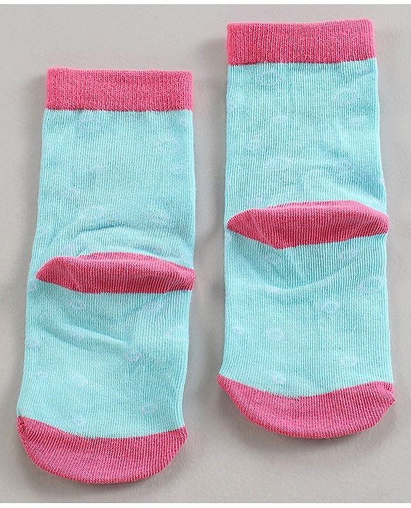 Cutewalk by Babyhug Anti-Bacterial Ankle Length Socks Pack of 3 - Blue Violet