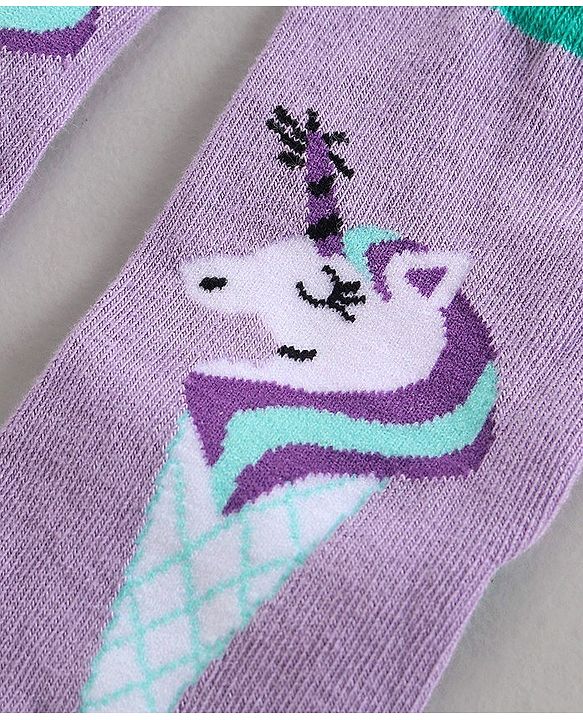 Cutewalk by Babyhug Anti-Bacterial Ankle Length Socks Pack of 3 - Blue Violet