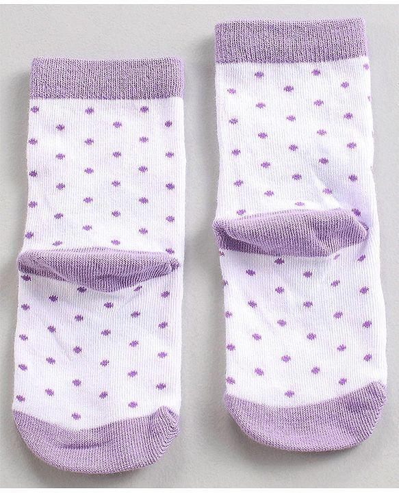 Cutewalk by Babyhug Anti-Bacterial Ankle Length Socks Pack of 3 - Blue Violet