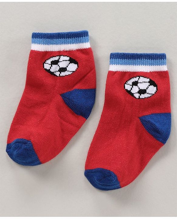 Cute Walk by Babyhug Ankle Length Antibacterial Socks Dino Design Pack of 3 - Red Black