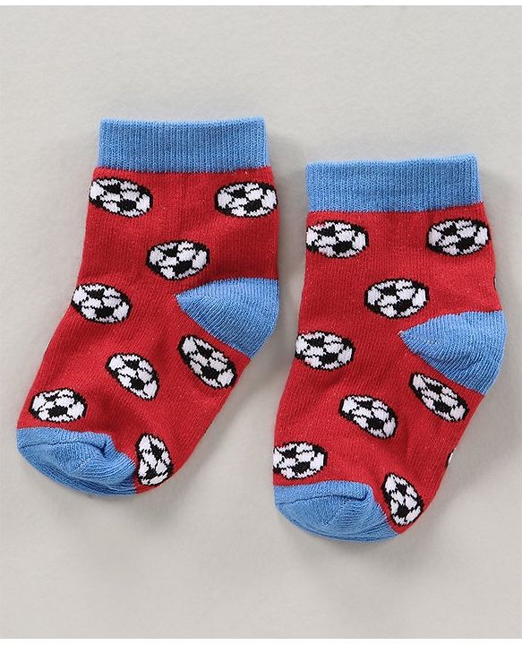 Cute Walk by Babyhug Ankle Length Antibacterial Socks Dino Design Pack of 3 - Red Black