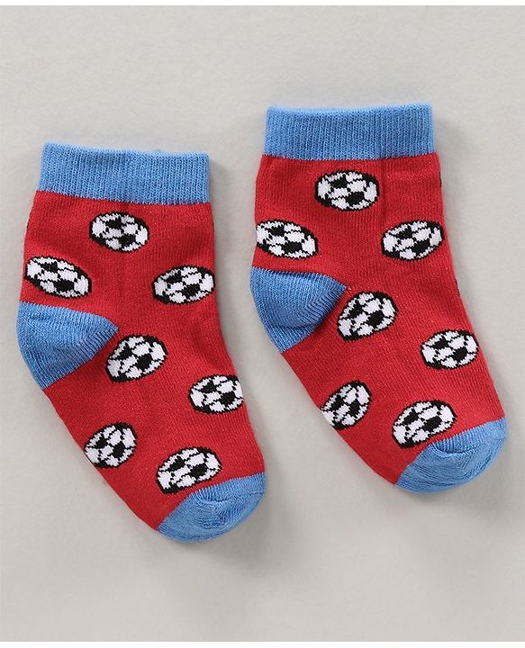 Cute Walk by Babyhug Ankle Length Antibacterial Socks Dino Design Pack of 3 - Red Black