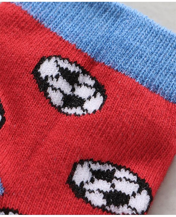 Cute Walk by Babyhug Ankle Length Antibacterial Socks Dino Design Pack of 3 - Red Black