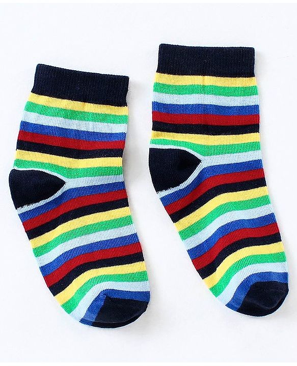 Cute Walk by Babyhug Ankle Length Antibacterial Socks Dino Design Pack of 3 - Red Black