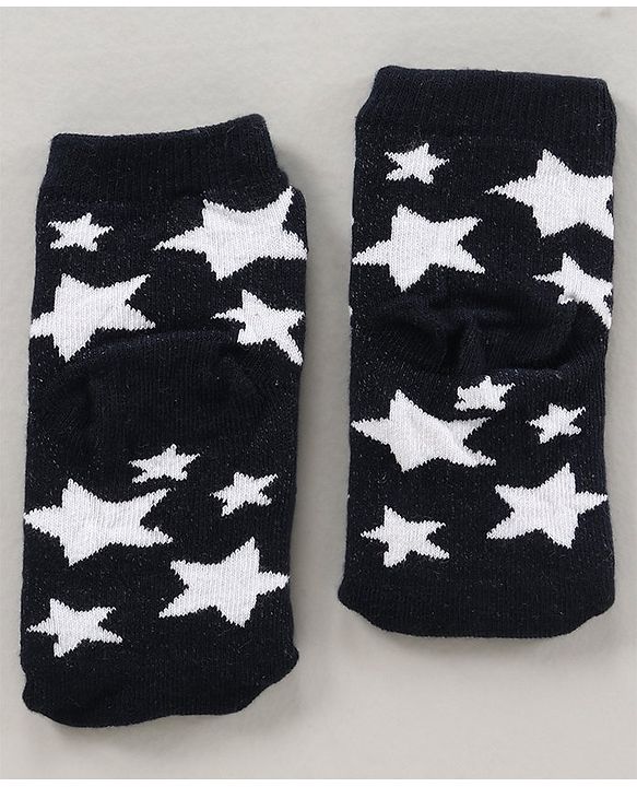 Cute Walk by Babyhug Ankle Length Antibacterial Socks Bear Stripe And Star Design Pack Of 3 - Black White Brown