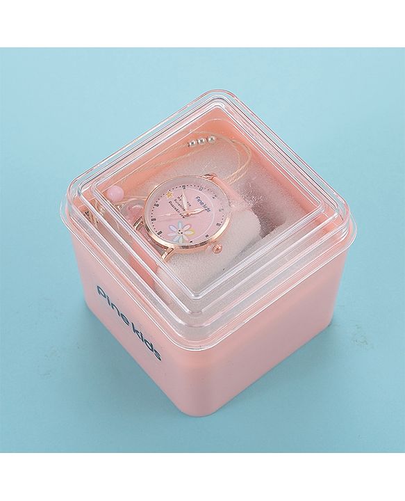 Pine Kids Analog Watch With Bracelet - Pink