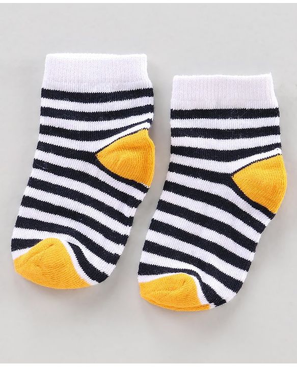 Cute Walk by Babyhug Ankle Length Anti Bacterial Socks Sun Design Pack of 3 - Blue White